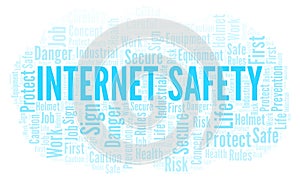 Internet Safety word cloud.