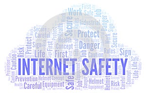 Internet Safety word cloud.