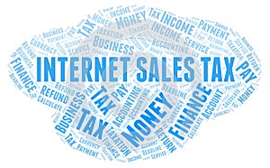 Internet Sales Tax word cloud