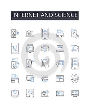 Internet and science line icons collection. Pricing, Optimization, Strategy, Forecasting, Yield, Analytics, Accruals