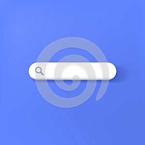 Internet search bar 3d illustration. Search bar, search boxes Isolated on background