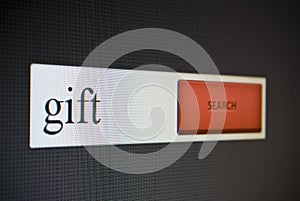 Internet search bar with phrase gift