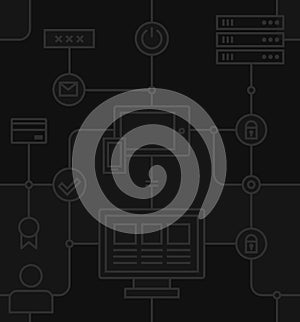 Internet Security Black Pattern