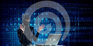 Internet security concept . Mixed media