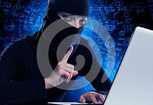 Internet security concept . Mixed media