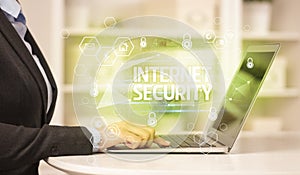 Internet security and data protection concept