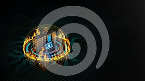 Internet security firewall concept