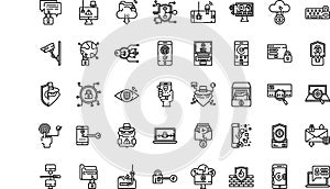 Internet security icons High-Quality Vector Icons Collection with Editable Stroke. Ideal for Professional and Creative photo