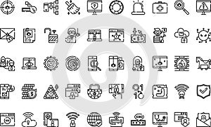 Internet security icons High-Quality Vector Icons Collection with Editable Stroke. Ideal for Professional and Creative photo