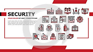 Internet Security Landing Header Vector