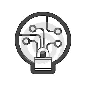 Internet security online, Technology security icon
