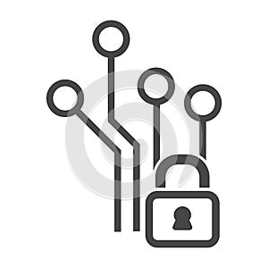 Internet security online, Technology security icon