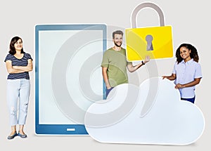 Internet security and protection concept shoot