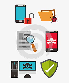 internet security related icons image