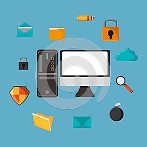 internet security related icons image