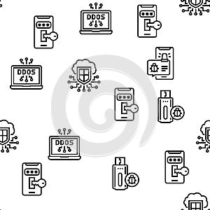 Internet Security Vector Seamless Pattern
