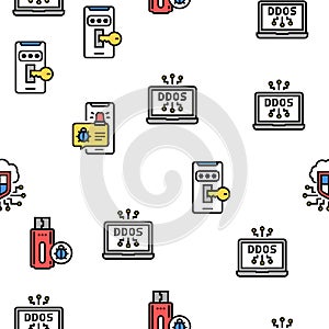 Internet Security Vector Seamless Pattern