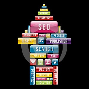 Internet SEO arrow up