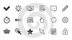 Internet, seo icons. Bandwidth speed sign.