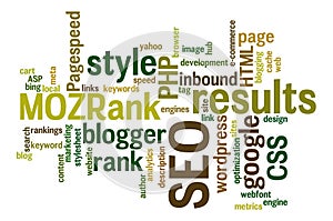 Internet SEO Word Tag Cloud Illustration