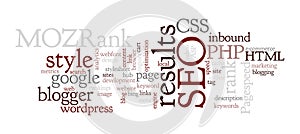 Internet SEO Word Tag Cloud Illustration