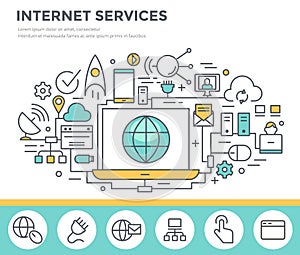 Internet service concept illustration.