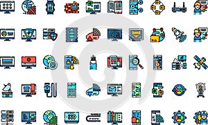 Internet service icons High-Quality Vector Icons Collection with Editable Stroke. Ideal for Professional and Creative photo