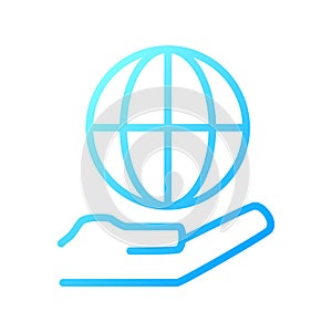 Internet service pixel perfect gradient linear vector icon