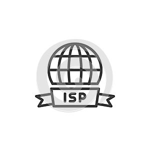 Internet service provider line icon