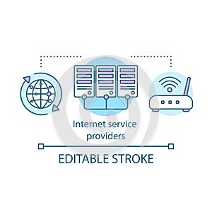 Internet service providers concept icon