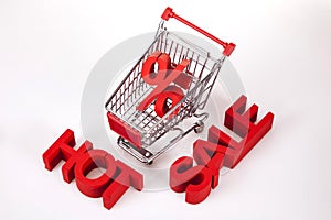 Internet Shoping concept and basket