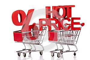 Internet Shoping concept and hot price