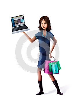 Internet Shopper Woman