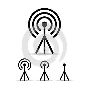 Internet signal antenna icon photo