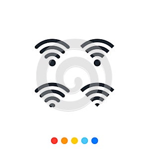 Internet signal icon set,Vector and Illustration