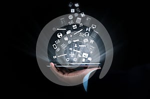 Internet on smart phone concept