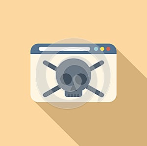 Internet software icon flat vector. Malware report