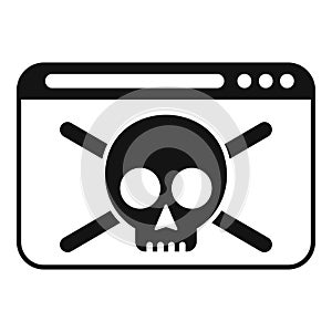 Internet software icon simple vector. Malware report