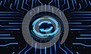 Internet software and technology update concept