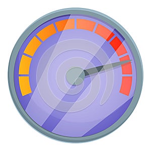 Internet speed data icon, cartoon style