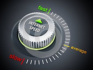 Internet speed dial button. 3D illustration