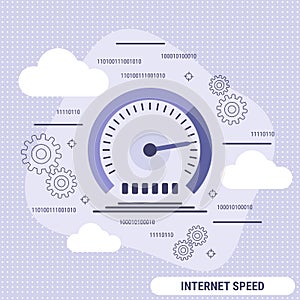 Internet speed flat style vector concept