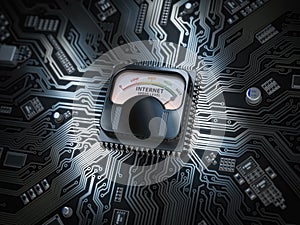 Internet speed level connection concept. Maximum internet speed