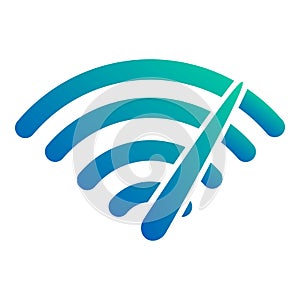 Internet speed load icon, cartoon style