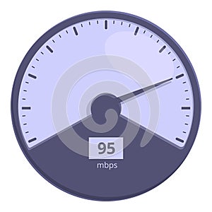 Internet speed mobile icon, cartoon style