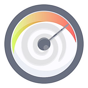 Internet speed performance icon, cartoon style