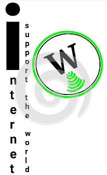 Internet support the world icon