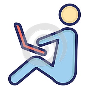 Internet surfer, internet user Isolated Vector icon which can easily modify or edit