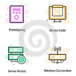 Internet Technology Icons Set