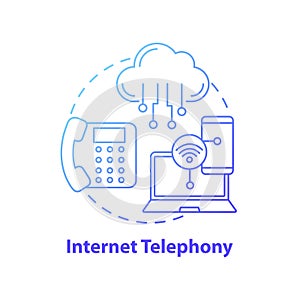 Internet telephony concept icon